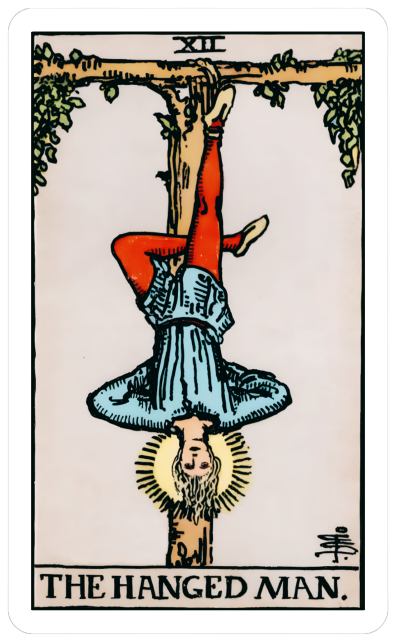 the hanged man card